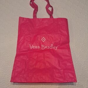 Vera Bradley Pink Shopping Bag Tote Gift Bag Reusable Eco Friendly Recycled